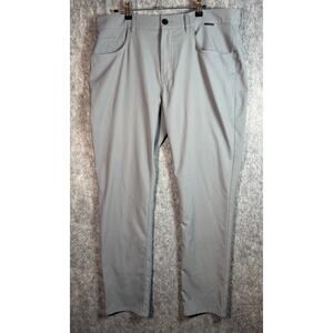 Travis Mathew Mens Open To Close 2.0 Pants Gray 36x32 Chino Golf Performance